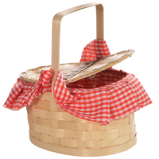Gingham Basket Purse Costume Accessory